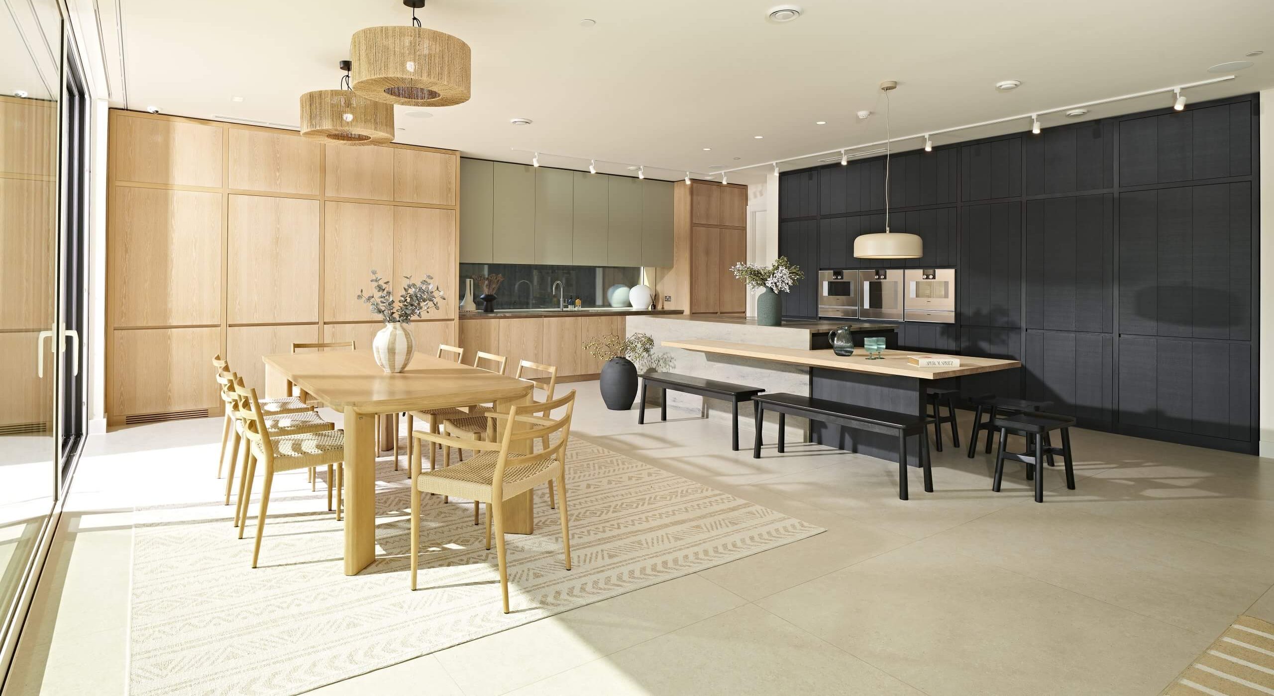 Wide view of the Hidden Lake kitchen